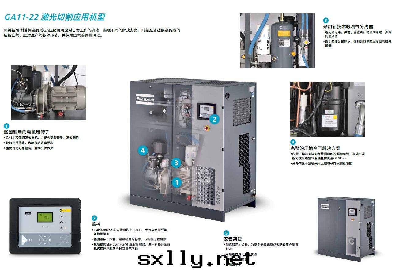 阿特(tè)拉斯 激光(guāng)切(qiè)割空(kōng)壓機(jī) 用(yòng)气方(fāng)案(àn)高(gāo)达(dá)16bar